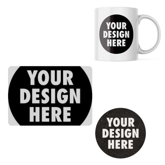 Personalised Mug, Mouse pad & Coaster Combo